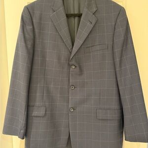 Burberry Gray Windowpane Sport Coat